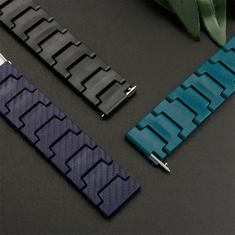 20mm 22MM WatchBand For Samsung Galaxy 6/4 Classic 5 Pro/Active 2/Gear S3 Carbon Fiber Bracelet Huawei watch GT 4/2e/3/Pro Strap