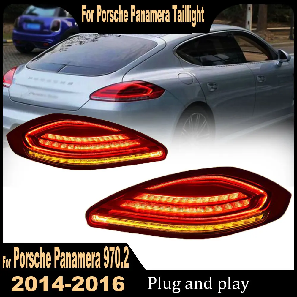 Auto Led Achterlichten Voor Porsche Panamera 970.2 2014 2015 2016 Upgrade Achterlichten Remlichten Assemblage Plug And Play Accessoires