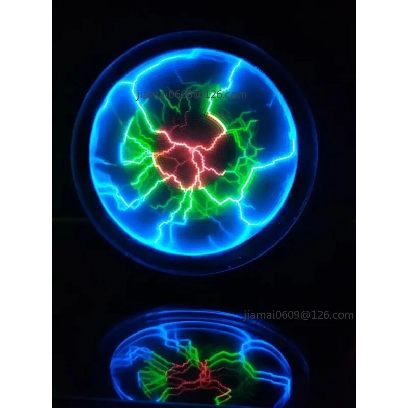 6 Inch Three Color Touch Sensitive Plasma Disk Magic Lightning Panel Red Green Pink Novelty Interactive Plasma Lamp Decor