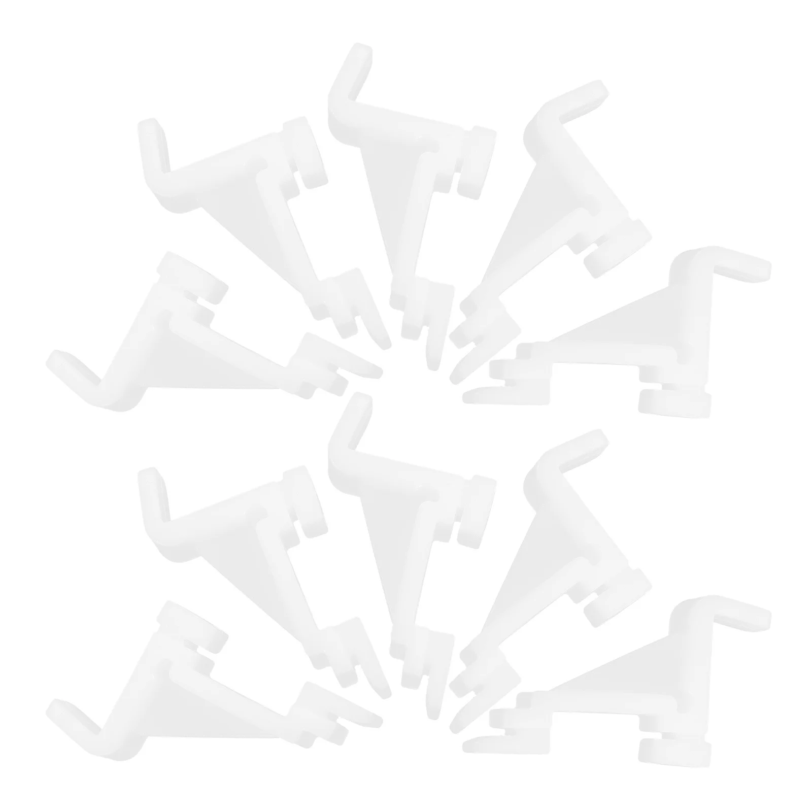 

10Pcs Refrigerator Shelf Clips Heavy Duty Plastic Hooks Coolant Shelf Support Fixing Bracket for Fridge Refrigerator Clip Hooks