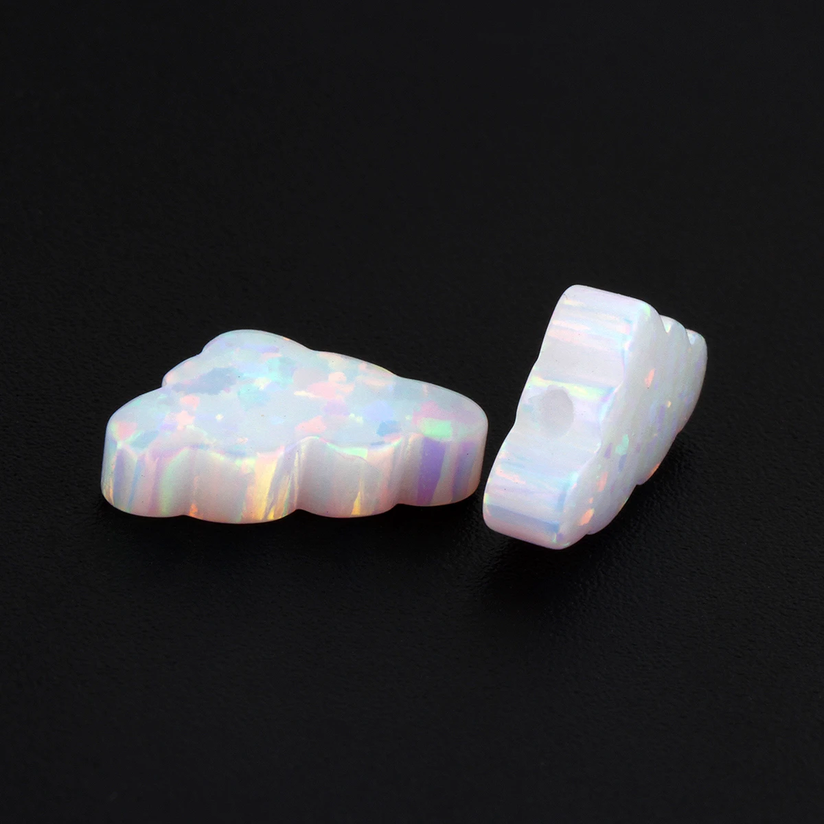 Cute Design Cloud Shape White Stone Charms Pendant 12mm for Necklace Accessory Synthetic Opal OP17