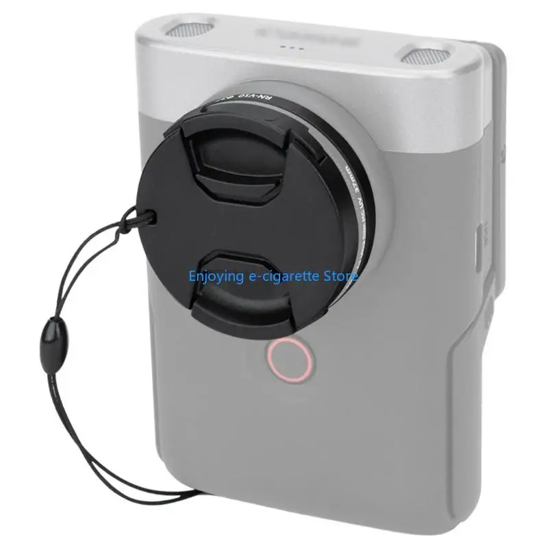 Kompakter Kamerafilter-Montagekragen für 37-mm-Adapter-Kit mit Objektivdeckel und Haltegurt, einfach zu tragen Y4QF – Detail 10