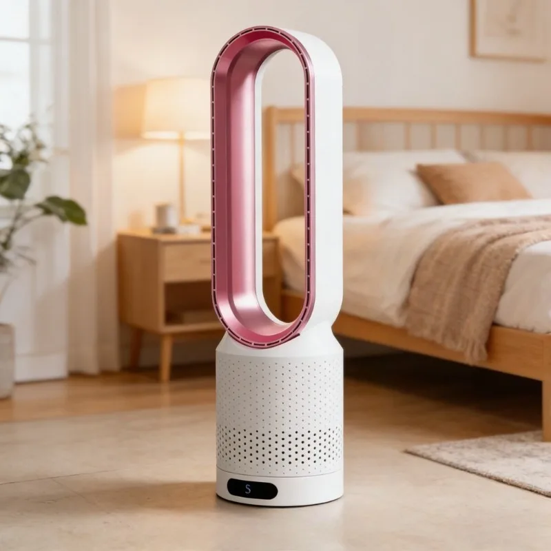 

20-дюймовый бесшумный напольный электрический вентилятор-башня без лопастей для очистки воздуха и циркуляции, идеально подходит для лета и общежитий