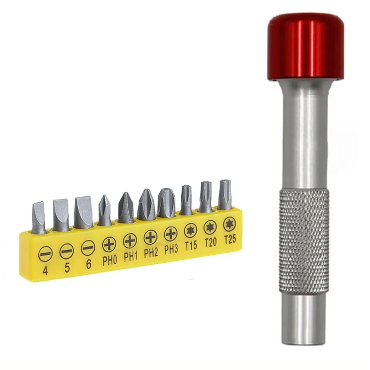 ที่จับไขควงพร้อมข้อต่อไขควง180 ° ไขควงพวงกุญแจรูปร่างไขควงเครื่องมือซ่อมจักรยาน-A