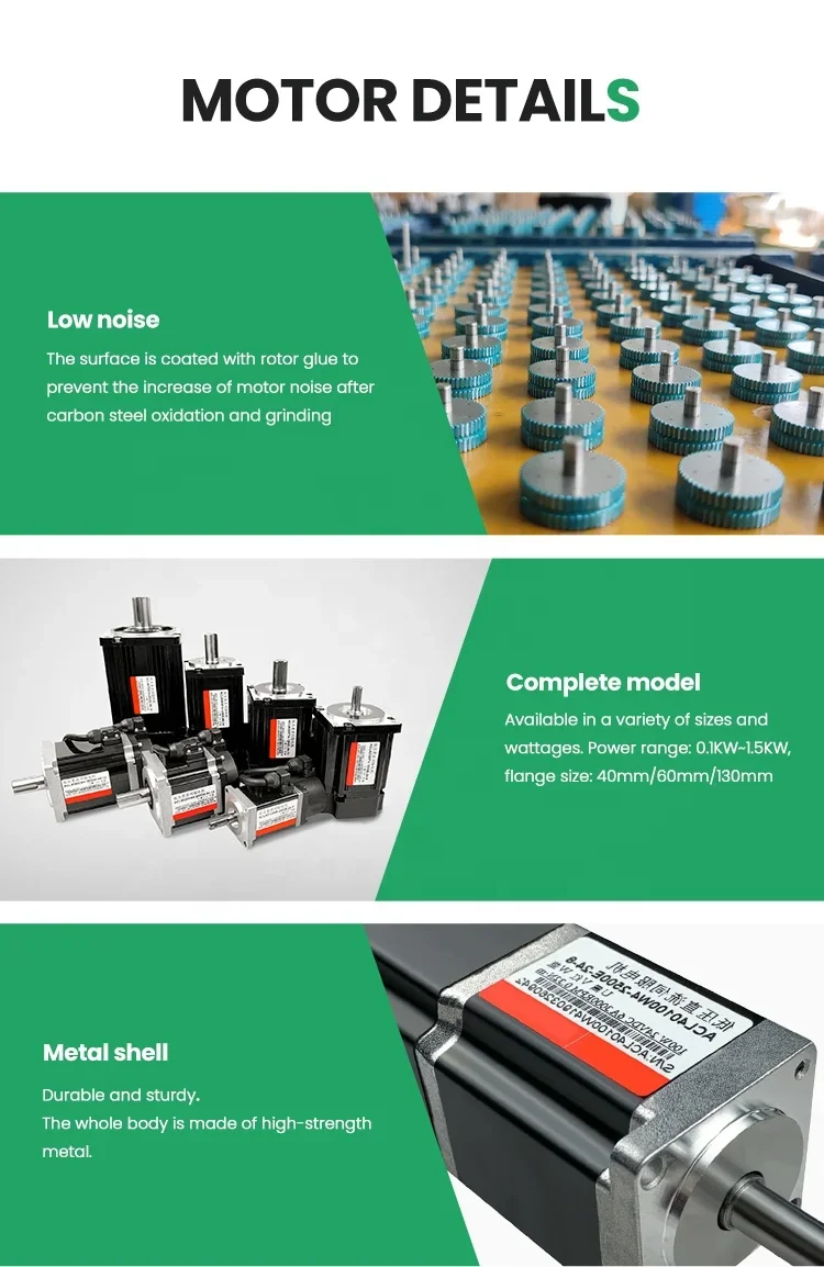 Pulse Control Servo System 48v 750w 2.4Nm Lawn Mower Robot Use Dc Servo Motor with Servo Drive