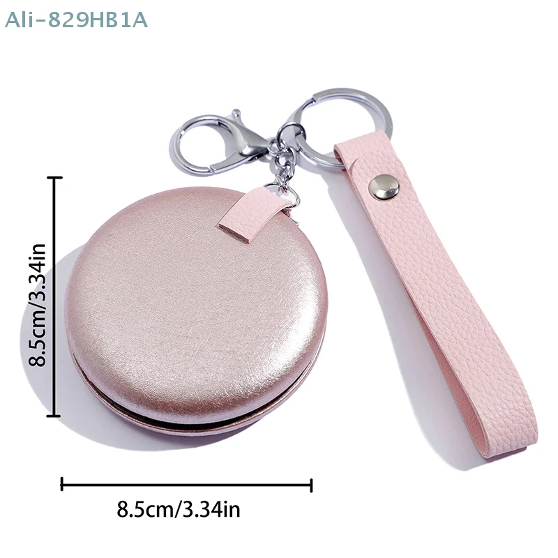 1 pz portachiavi specchio compatto specchio tascabile pieghevole specchio da trucco portatile specchio cosmetico da viaggio portachiavi accessori