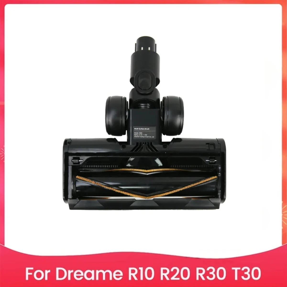 

Updated Electric Floor Brush Attachment for Dreame R10/R20/R30/T30 – Soft Roller Floor Brush Head with LED Dust Lights