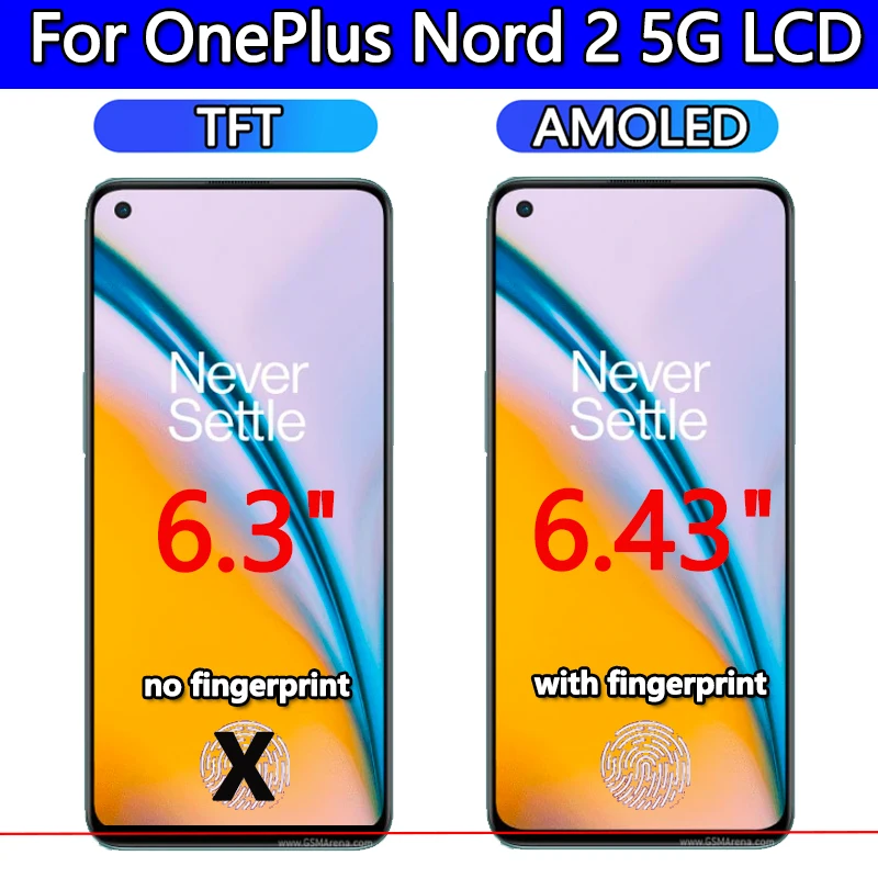 New AMOLED Display For OnePlus Nord LCD Display Touch Screen