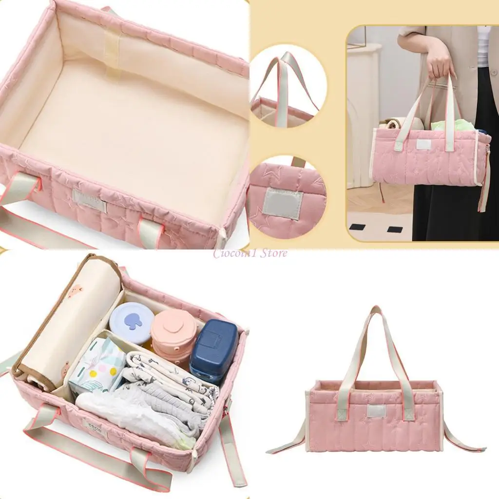 

Y1UB Lightweight Portable Diaper Bag Storage Basket for Strollers Use Feature Multiple Pockets and Skin Friendly Fabric