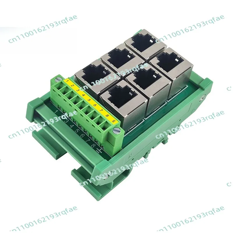 8Pin Terminal Block RS485 Bus Splitter Hub Ethernet Port Converter with Durable Crystal Head