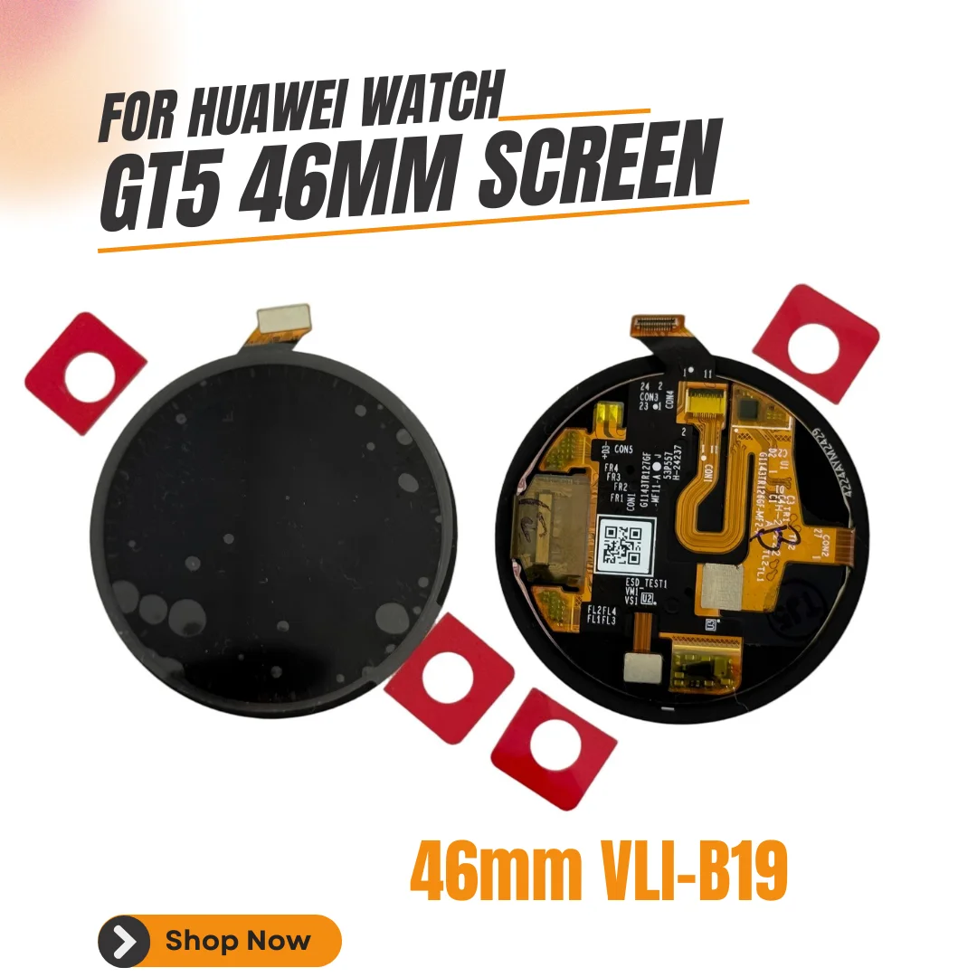 Для Huawei Watch GT5 46 мм VLI-B19 ЖК-дисплей с цифровым преобразователем сенсорного экрана в сборе, замена для Huawei Watch GT5 GT 5 46 мм