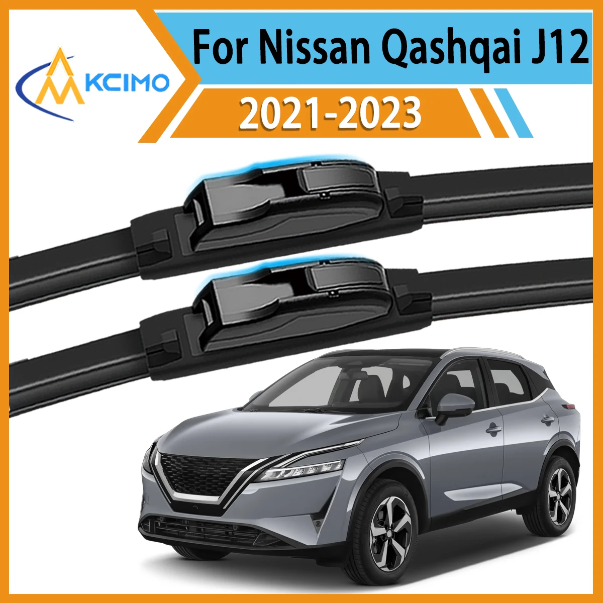 Premium Windshield Wipers for Nissan Qashqai J12 2021 2022 2023 E-Power All Weather Anti-Wear Easy Install
