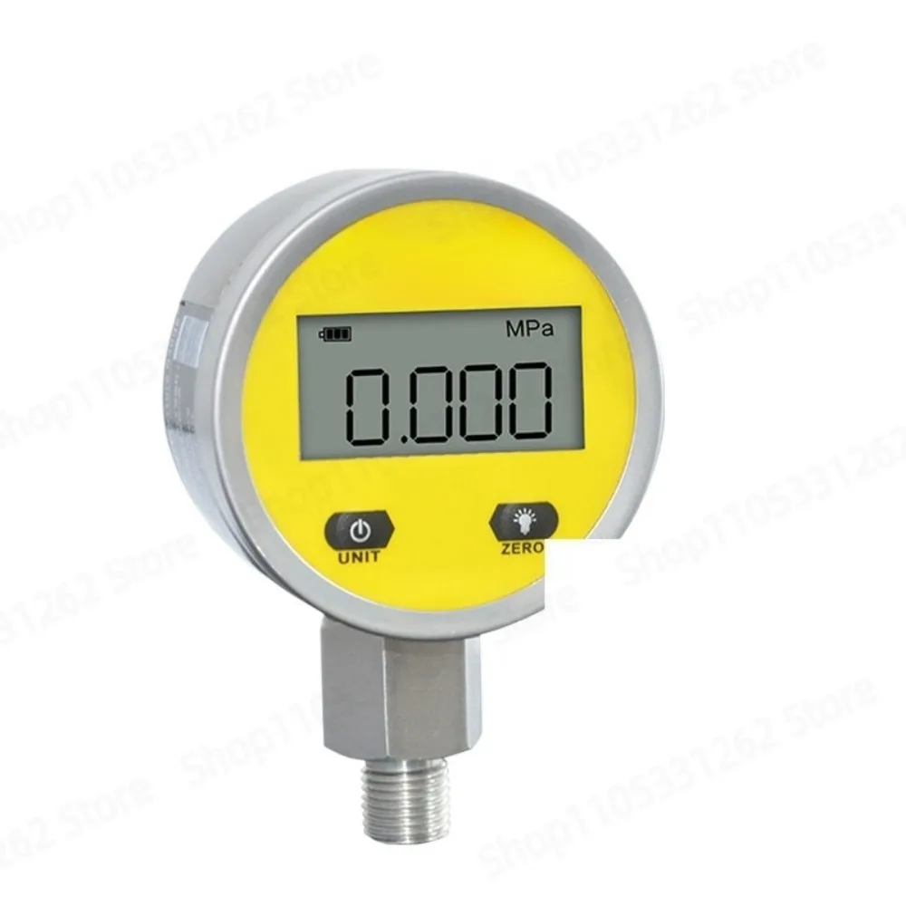 Digital Shock Resistant Pressure Gauge 0-1.6MPa For Water Oil Air Hydraulic Vacuum Negative Pressure Measurement
