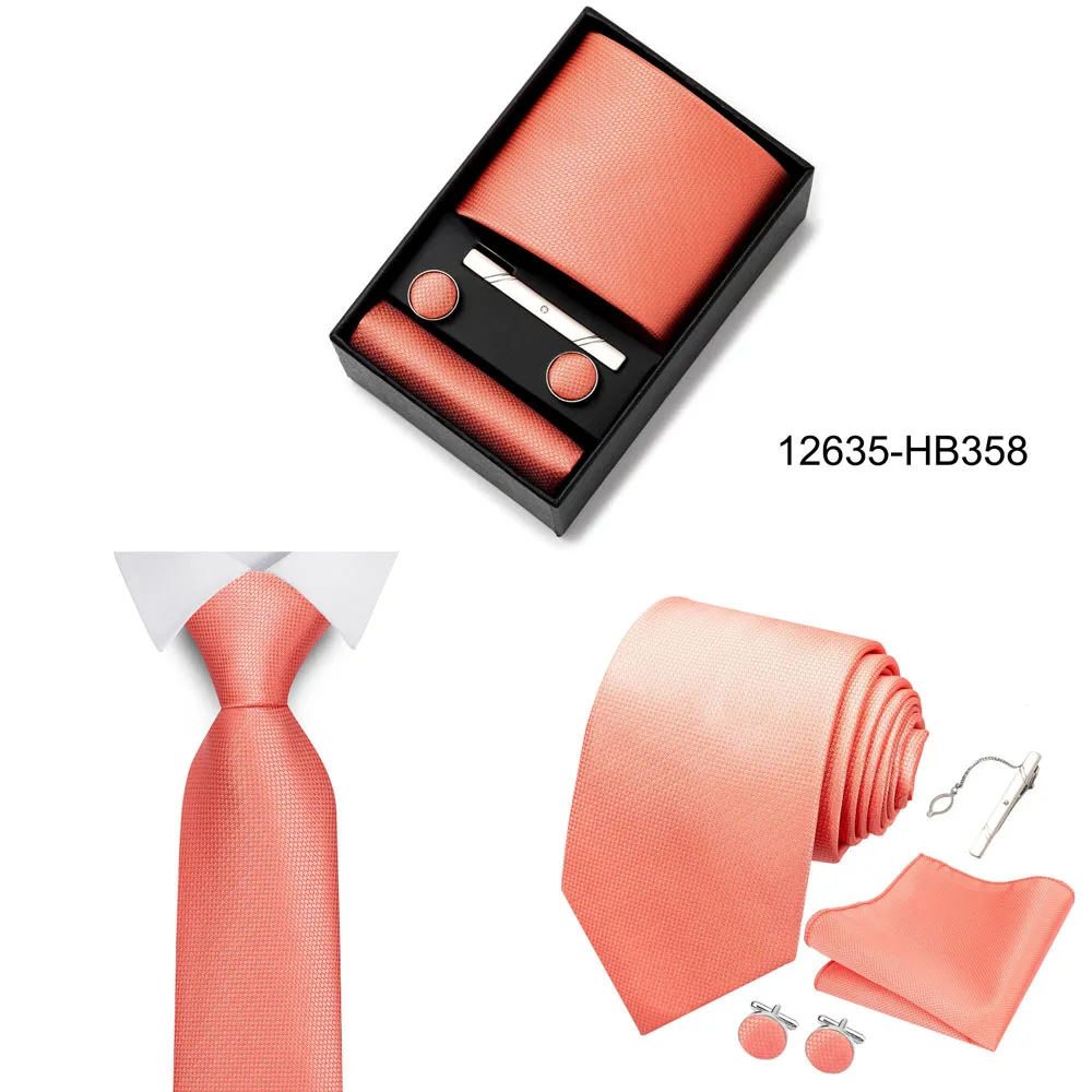 Heißer Verkauf Urlaub Geschenk Box Für Männer 8 cm Krawatte Taschentuch Manschettenknopf Clip Set Blau Druck Hochzeit Geschenk Fit Business – Detail 22