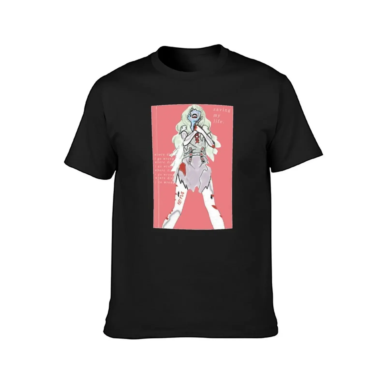 Shinsekai Yori ''SAVING MY LIFE'' V1 T-Shirt customizeds vintage clothes street wear quick-drying black t-shirts for men