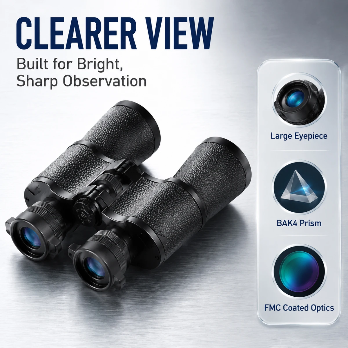 Telescopes Baigish 10x40 12x50 15x60 TB Binoculars Full Metal Telescope BAK4 FMC Film For Camping Hiking Outdoor Sport Football