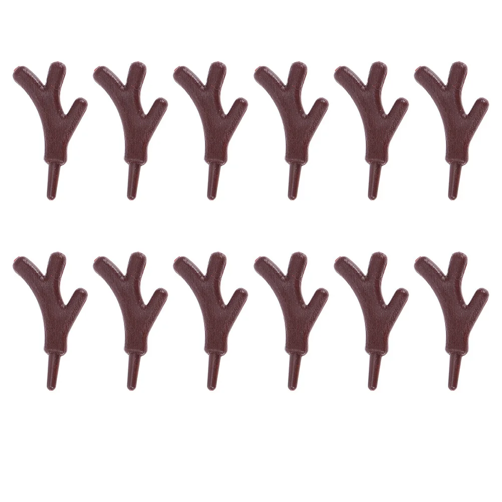 120 Stück Zweig-Geweih-Dekorationen, realistisch, klein, Weihnachten, Basteln, DIY-Ornament für Urlaub, Party, Zuhause, Geschäft, Hotel, Weihnachtsdekoration