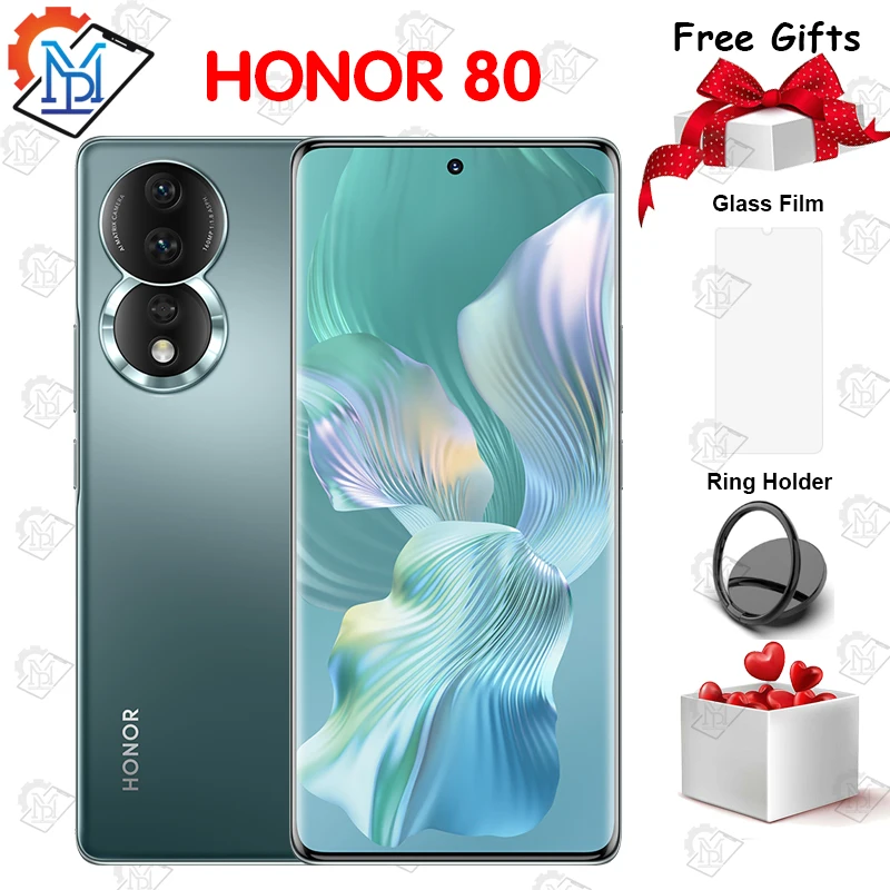 New Original HONOR 80 5G Moible Phone 6.67 Inches 120Hz Scrren Snapdragon 782G Octa-Core Magic UI 7 Bettery 4800 NFC Smartphone