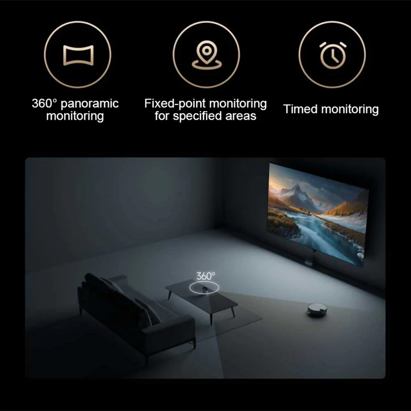 كاميرا XIAOMI الذكية C700،360 °   8MP 4K، كشف بكاء الطفل، صوت ثنائي الاتجاه، مراقبة الطفل لأمن المنزل، النسخة الصينية مع محول