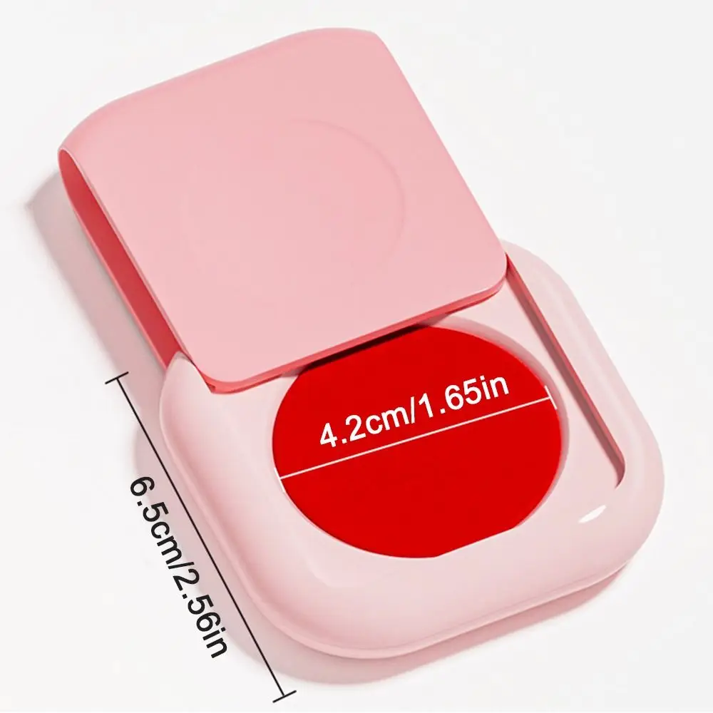 Mini almofada de tinta para impressão digital, carimbo transparente, anti-falso, secagem rápida, portátil, profissional, assinatura de dedo