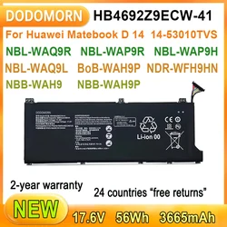 New HB4692Z9ECW-41 Laptop Battery For Huawei MateBook D 14-53010TVS NBL-WAQ9R/WAP9R/WAQ9HNR NDR-WFH9HN BoB-WAH9P 56Wh 15.28V