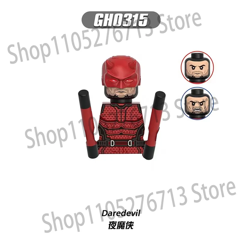 BEAST KINGDOM The Defenders Daredevil Punisher Bullseye Iron Fist Bausteine Elektra Muse White Tiger Bricks Spielzeug für Kinder
