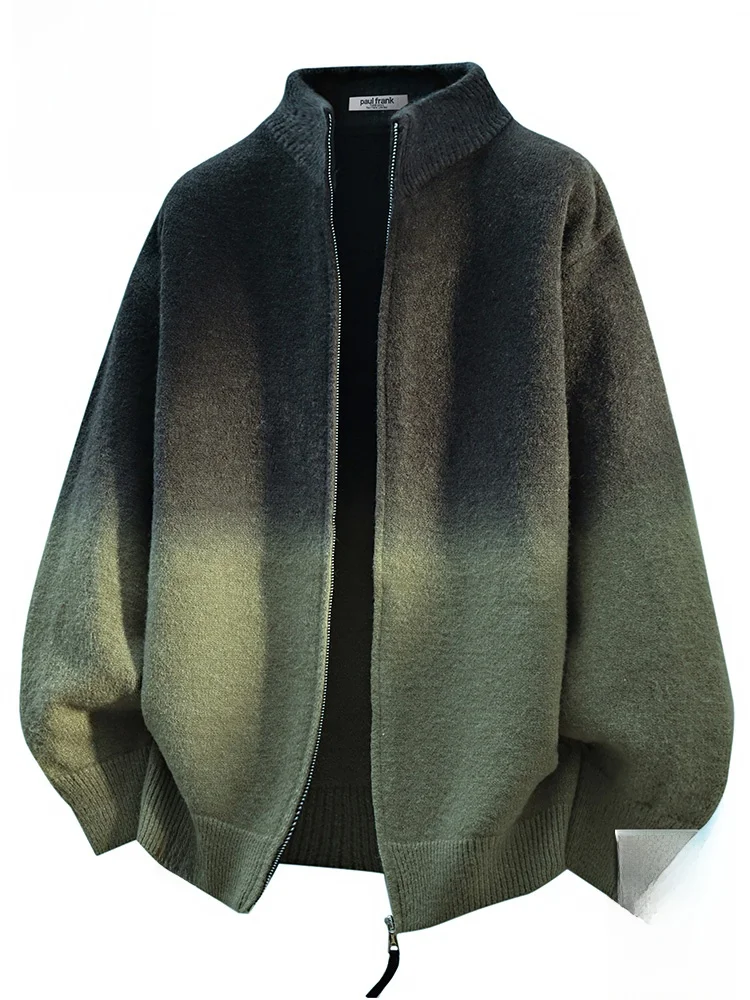 

Мужской вязаный свитер Paul Frank Adient Color: повседневный, винтажный, с воротником-стойкой, теплый, комфортный, средней толщины, осенний