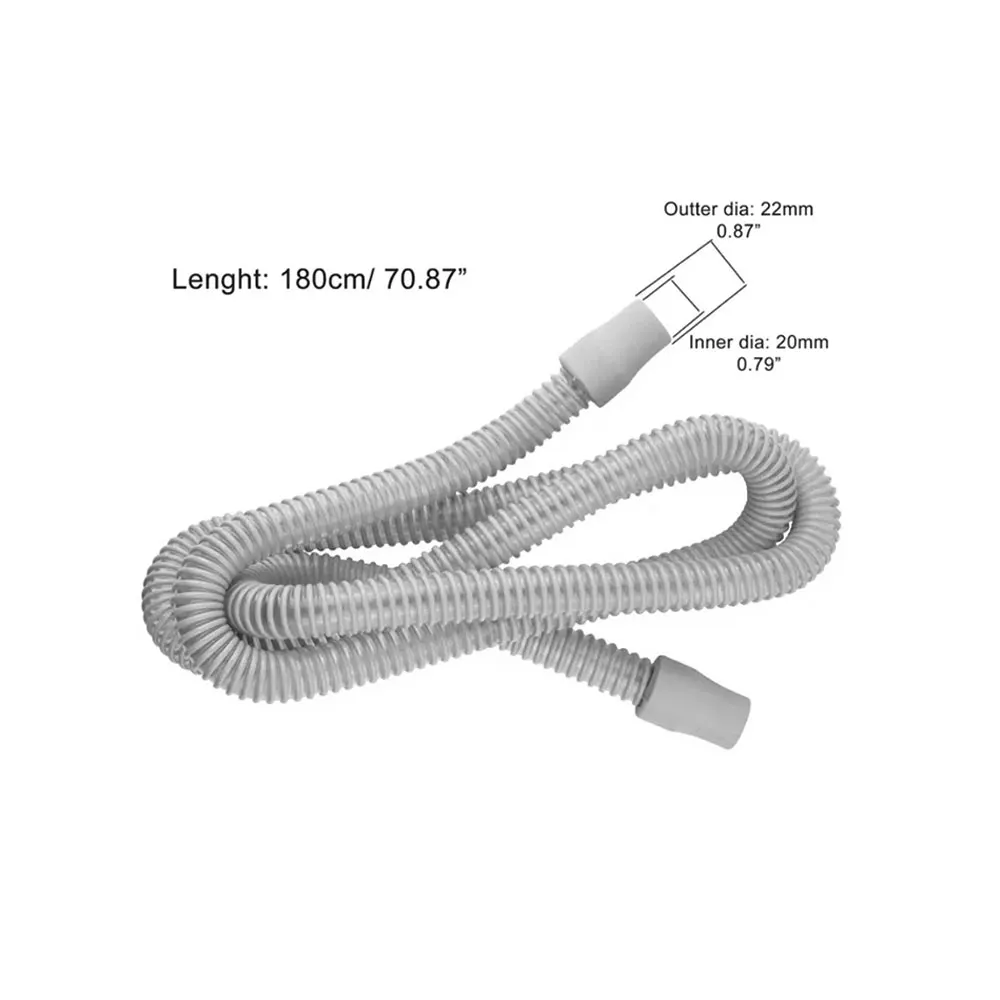 1 Stück 1,8 Meter CPAP-Schlauch CPAP-Schlauch Universal CPAP-Rohr Auto APAP Bipap Anti-Schnarch-Apnoe-Atemschlagventilator 22 mm Schlauchschlauch