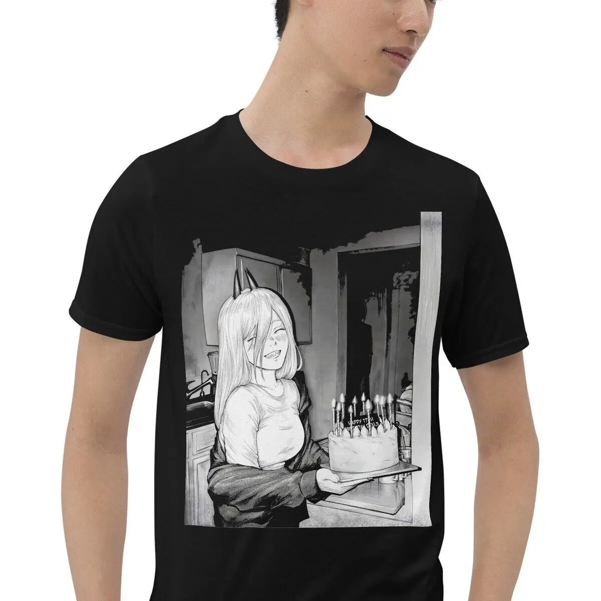 Anime Devil Girl Horror Creepy Goth Short-Sleeve Unisex T-Shirt