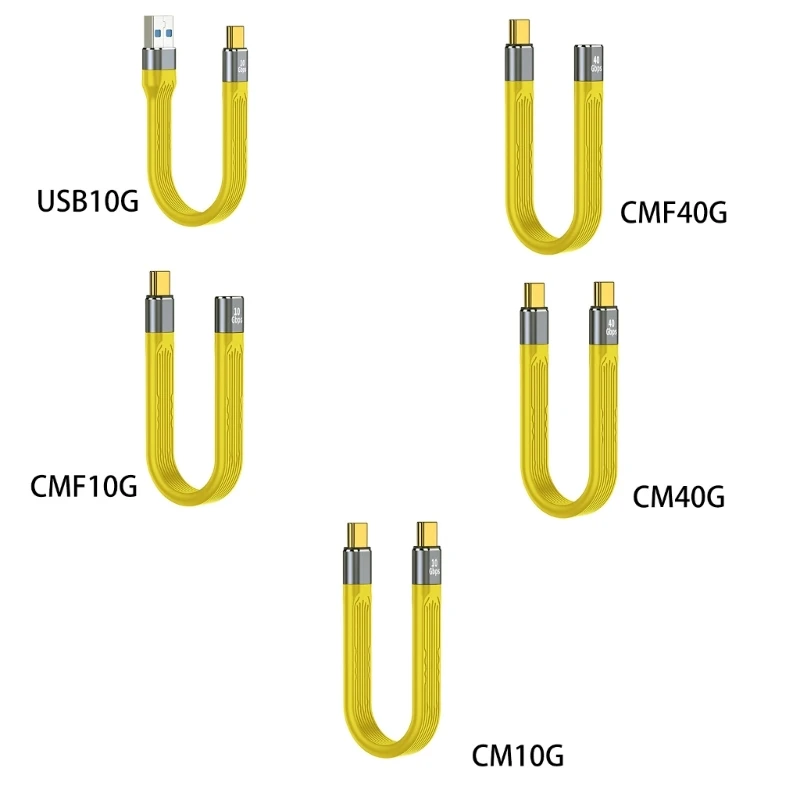 Short USB Type C to USB C USB A Cable PD 100W USB C Fast Charging Wire for Phone