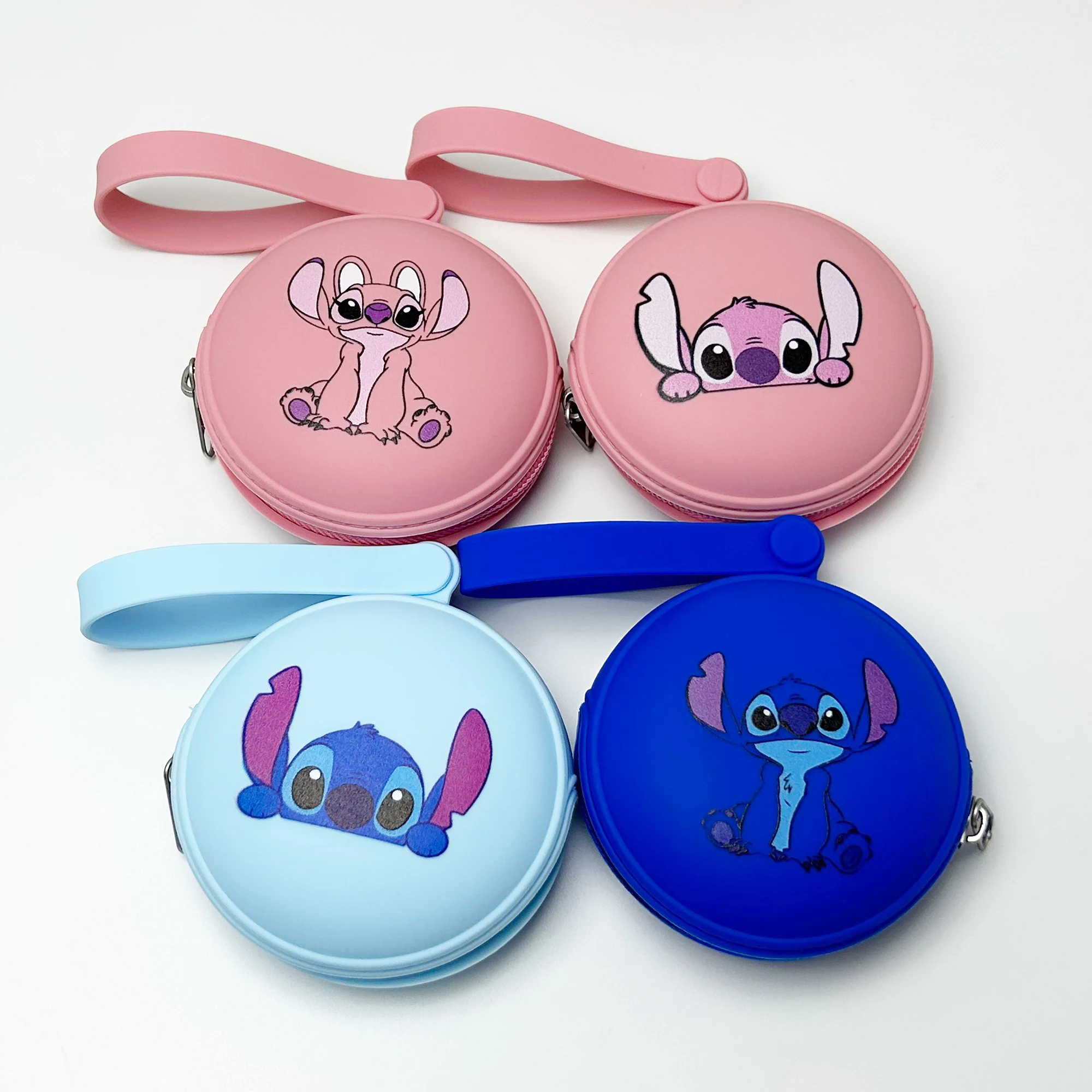 

1PCS New cartoon Stitch and Angel Portable Printed Silicone Baby Pacifier nipple Bag