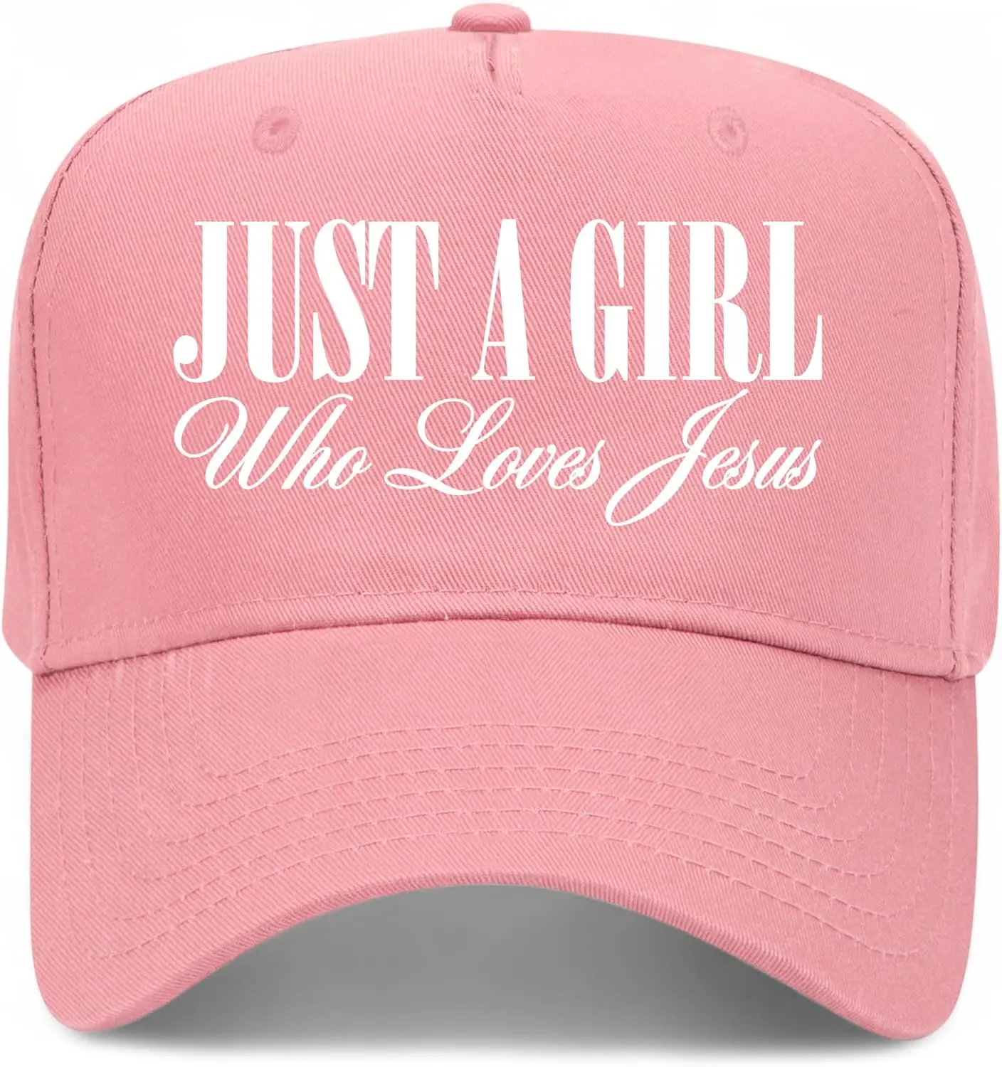 

Just A Girl Who Loves Jesus Vintage Trucker Hat | Premium Snapback Baseball Hat for Women