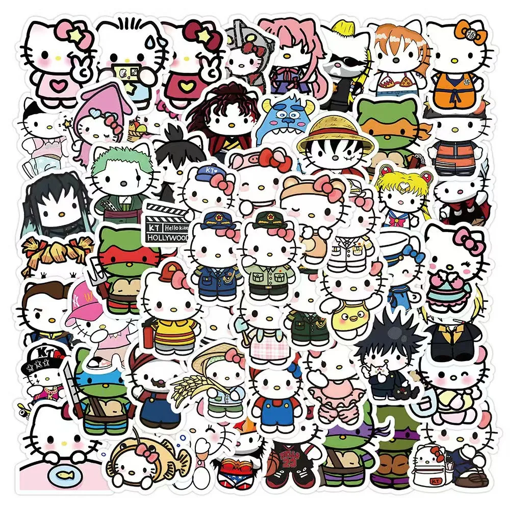 

10/30/50/100PCS Cute Kawaii Sanrio Hellokitty Graffiti Waterproof Sticker Kids Toy DIY Laptop Car Water Cup Phone Case Sticker