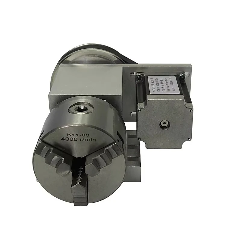 CNC Rotary Axis 4th Axis a Axis K5M-6-80 80mm with Chuck Jaw 3 Jaw 4 Jaws Chuck  for Cnc Router Miiling Machine