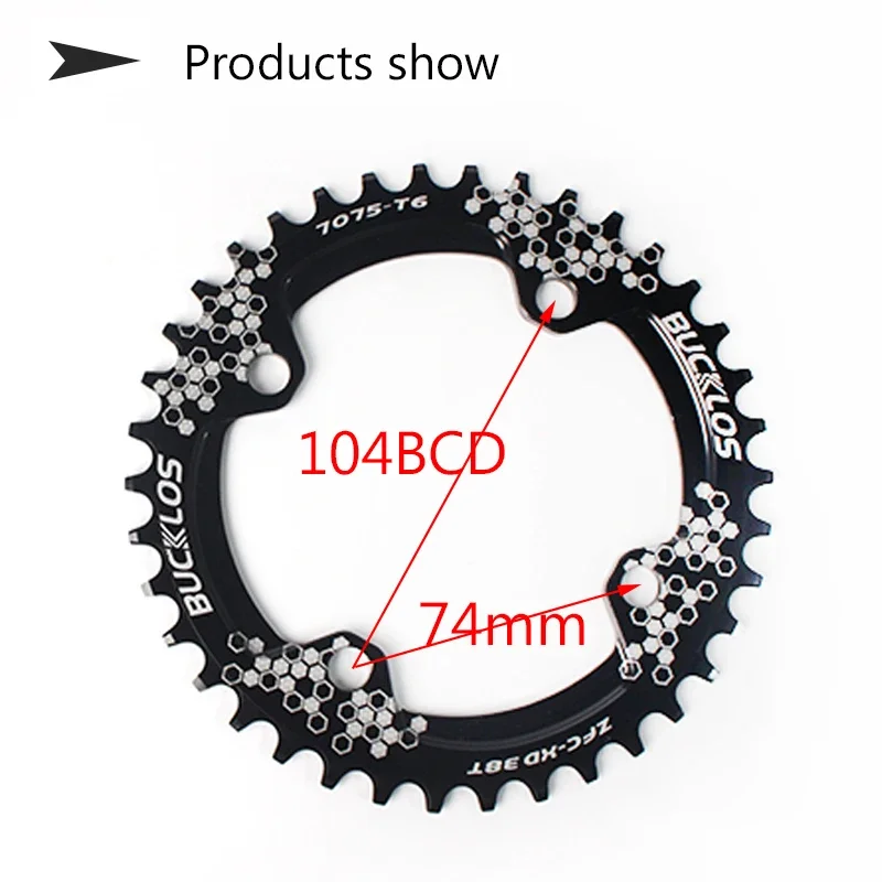 BUCKLOS 104 BCD Chainring MTB Bike Crankset Narrow Wide Chainwheel 32-42T Square Hole 170 Crank for 8/9/10/11S Bicycle Part