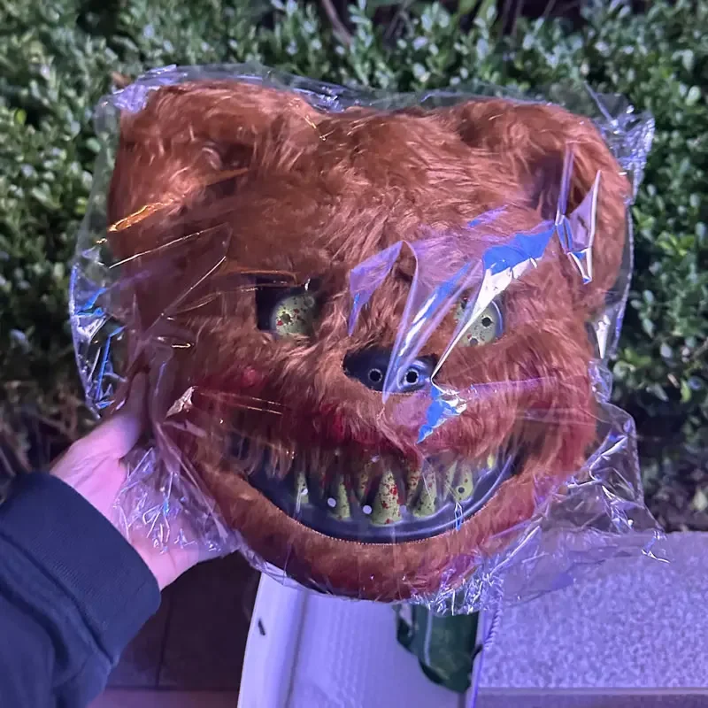 หน้ากากคอสเพลย์การ์ตูนหมีกระต่ายเลือดสยองขวัญสำหรับงานปาร์ตี้ฮาโลวีน  ผ้าคลุมศีรษะสำหรับงานรื่นเริง อุปกรณ์ประกอบชุดแฟนซี หน้ากากเต้นรำ