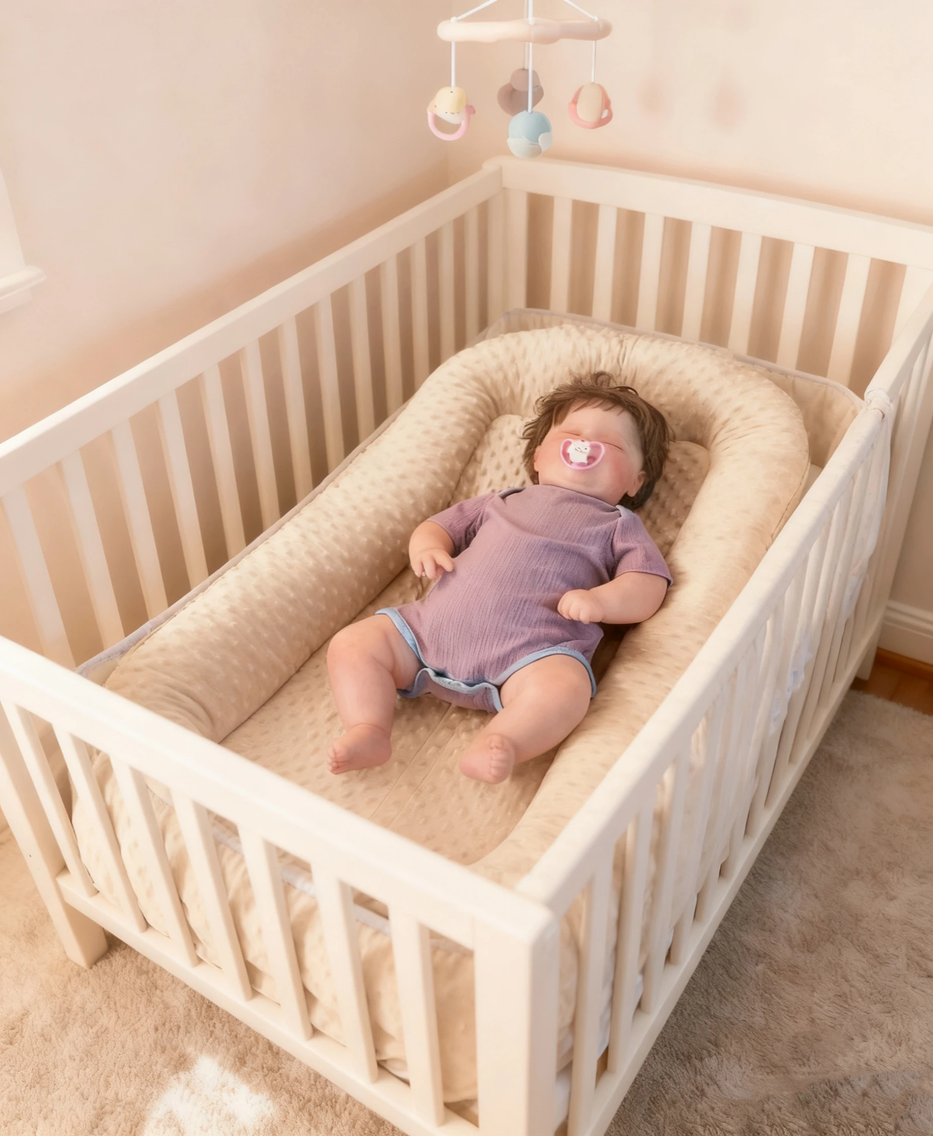 

Portable Baby Nest Bed Infant Travel Bed 3D Bionic Comfort Anti-Squeezing for Winter Safeguards Tender Sleep