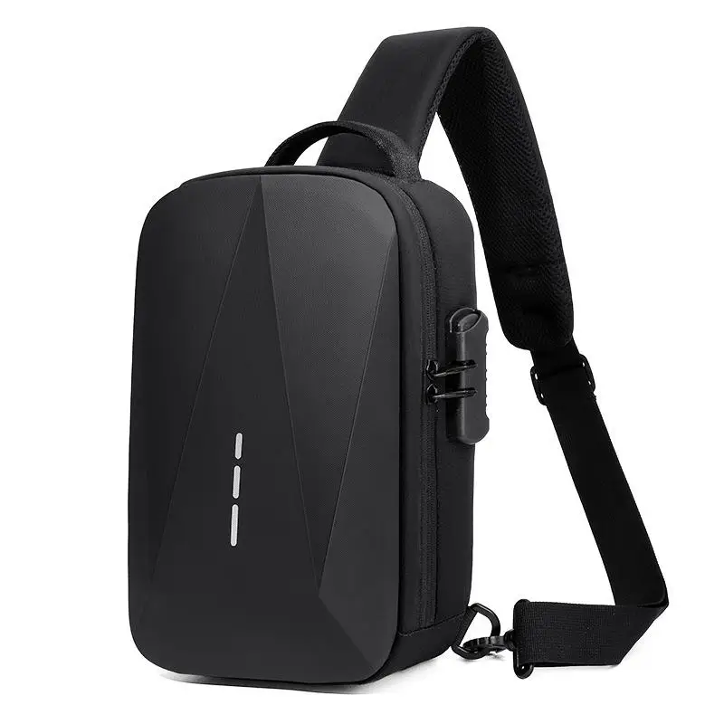 

Новая водонепроницаемая сумка на плечо для мужчин, высококачественная USB-перезаряжаемая велосипедная сумка, большая вместительная повседневная нагрудная сумка, простая сумка через плечо