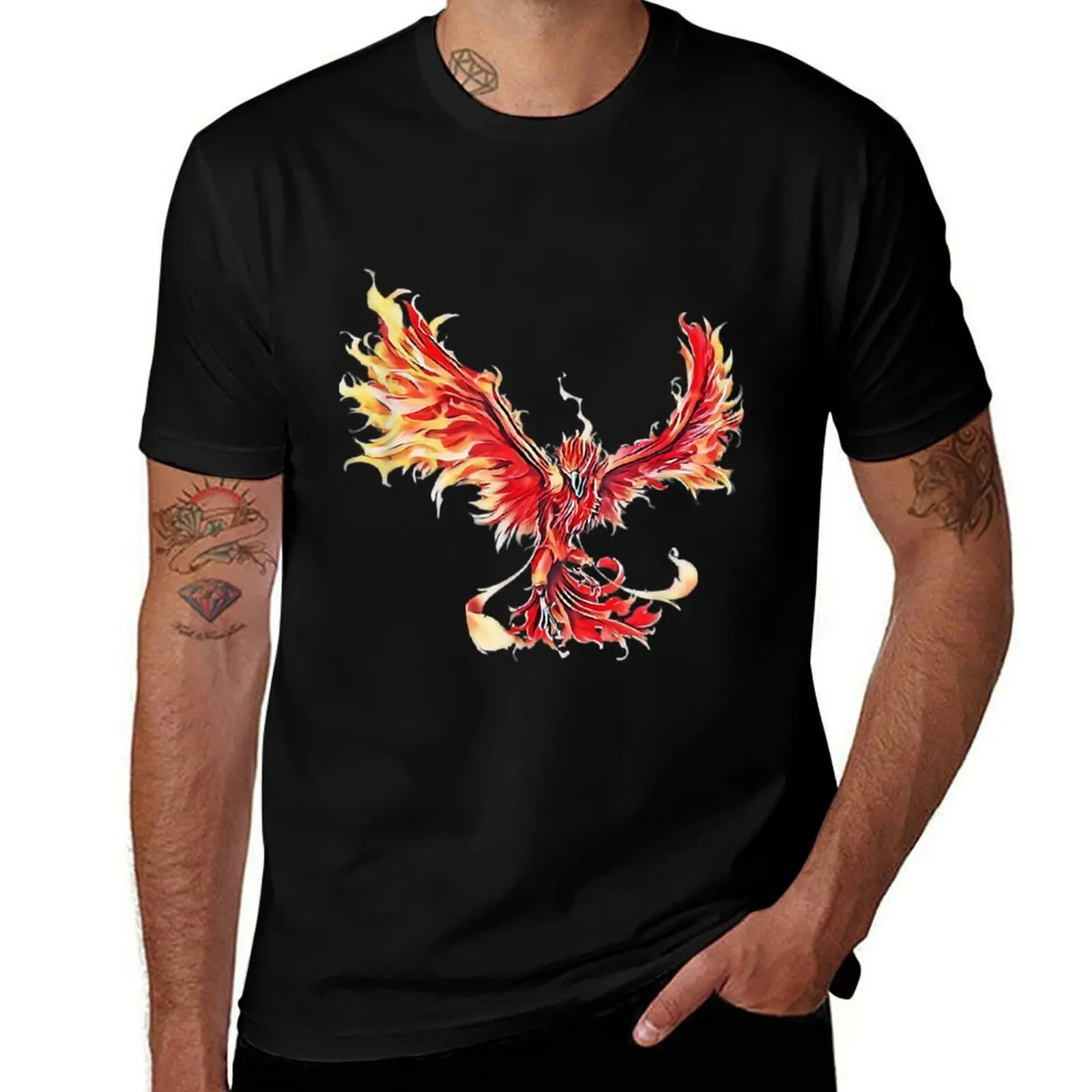 Phoenix From The Ashes Mythical Fire Bird Phoenix T-Shirt Quick Dry Light Sports T-Shirt