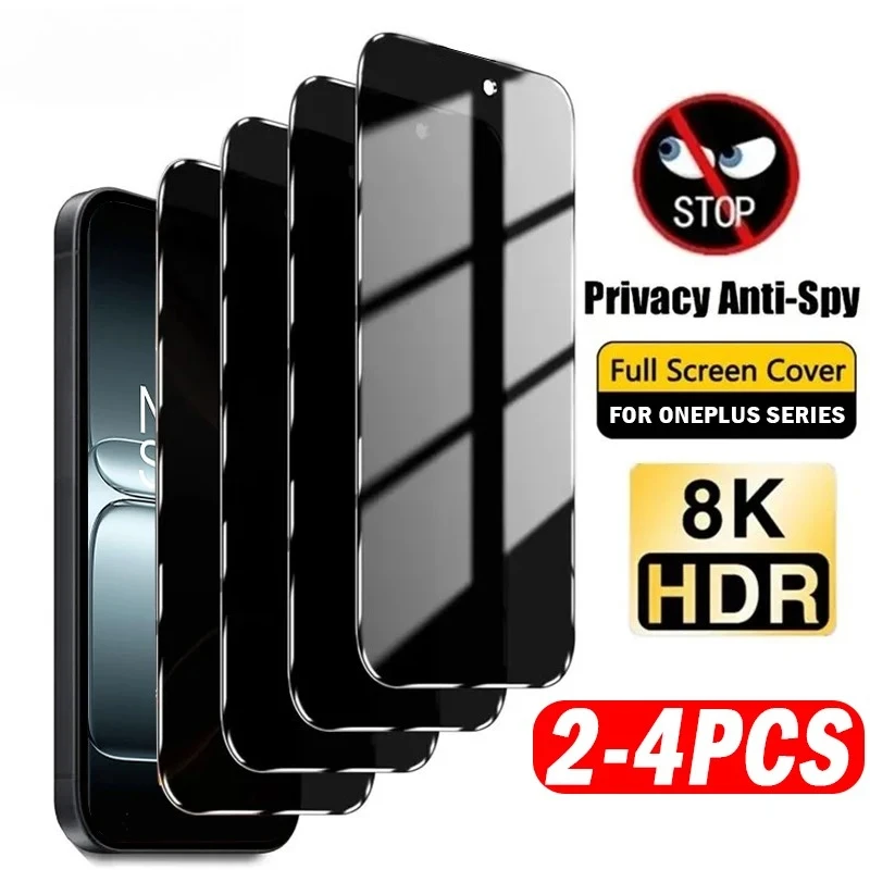 

2-4pcs Anti-spy Tempered Glass For Oneplus 13T 13R 10T 10R Ace 5 Pro Privacy Screen Protector for Oneplus Nord 4 3 Glass