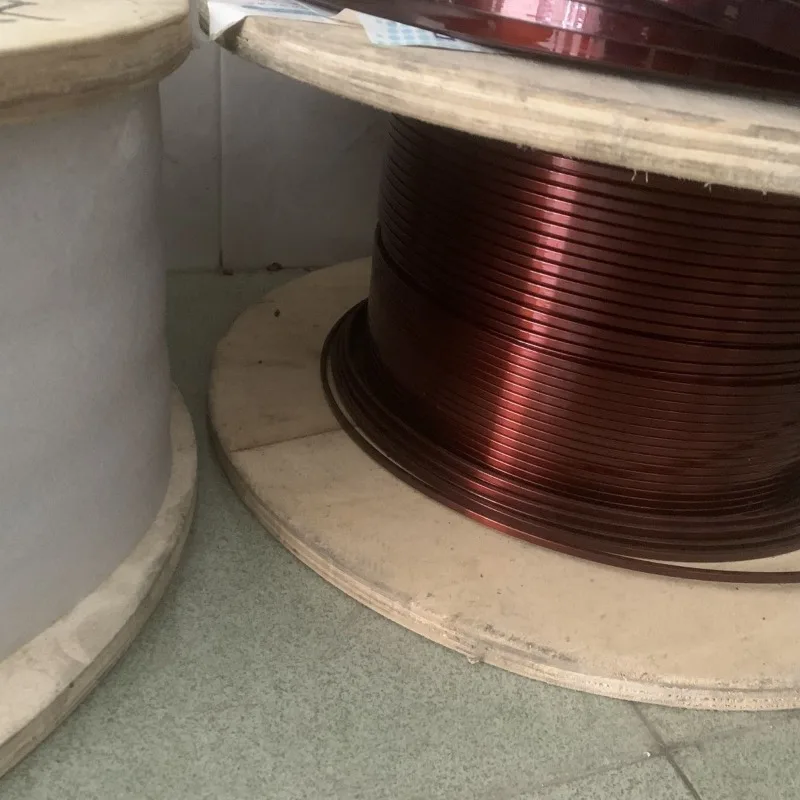 1kg 1mm-7mm QZYB-2/180 Enameled Flat Copper Wire for Motor Winding Magnetic Coil WESTCREEK