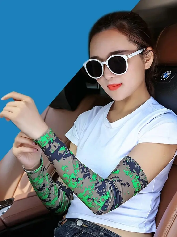 AliExpress 2Pcs Unisex Cooling Arm Sleeves Cover Sports Running UV Sun Protection Outdoor Men Fishing Cycling Sleeves for Hide Tattoos