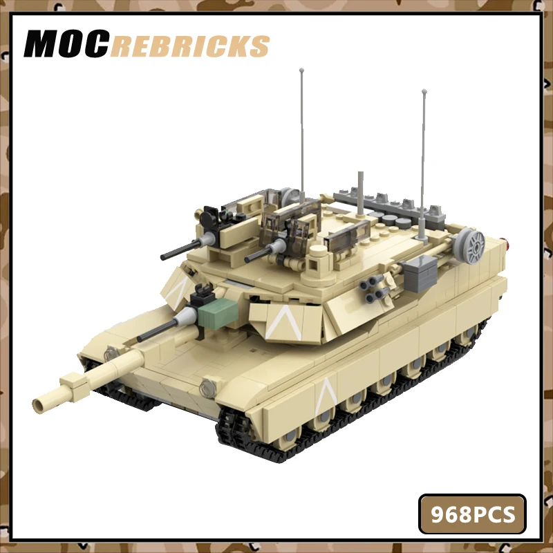 Military Tanks MOC Building Blocks Weapon M1 Abrams Vehicle Kids Birthday DIY Model Suit Children's Toys Puzzle Christmas Gift