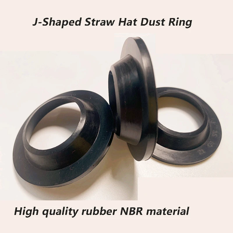 

NBR Rubber Oil Sealing Ring Thickness 8/10/12/14/17mm J Type Straw Hat Sealing Ring Dust-proof Gasket For Shaft 1Pcs