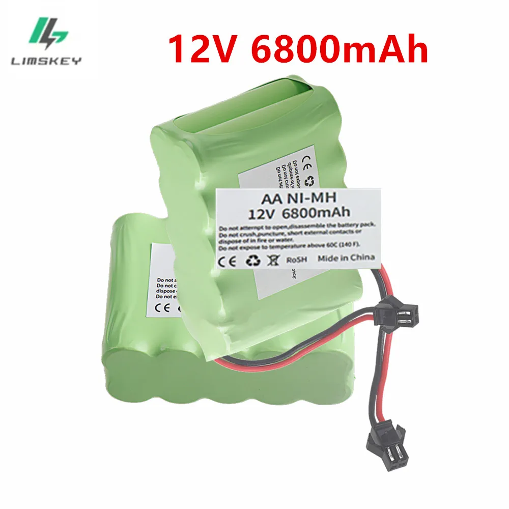 12V 6800mAh NiMH Battery For Rc toy Car Tank Train Robot Boat Gun Ni-MH AA 3000mah 12V Rechargeable Battery