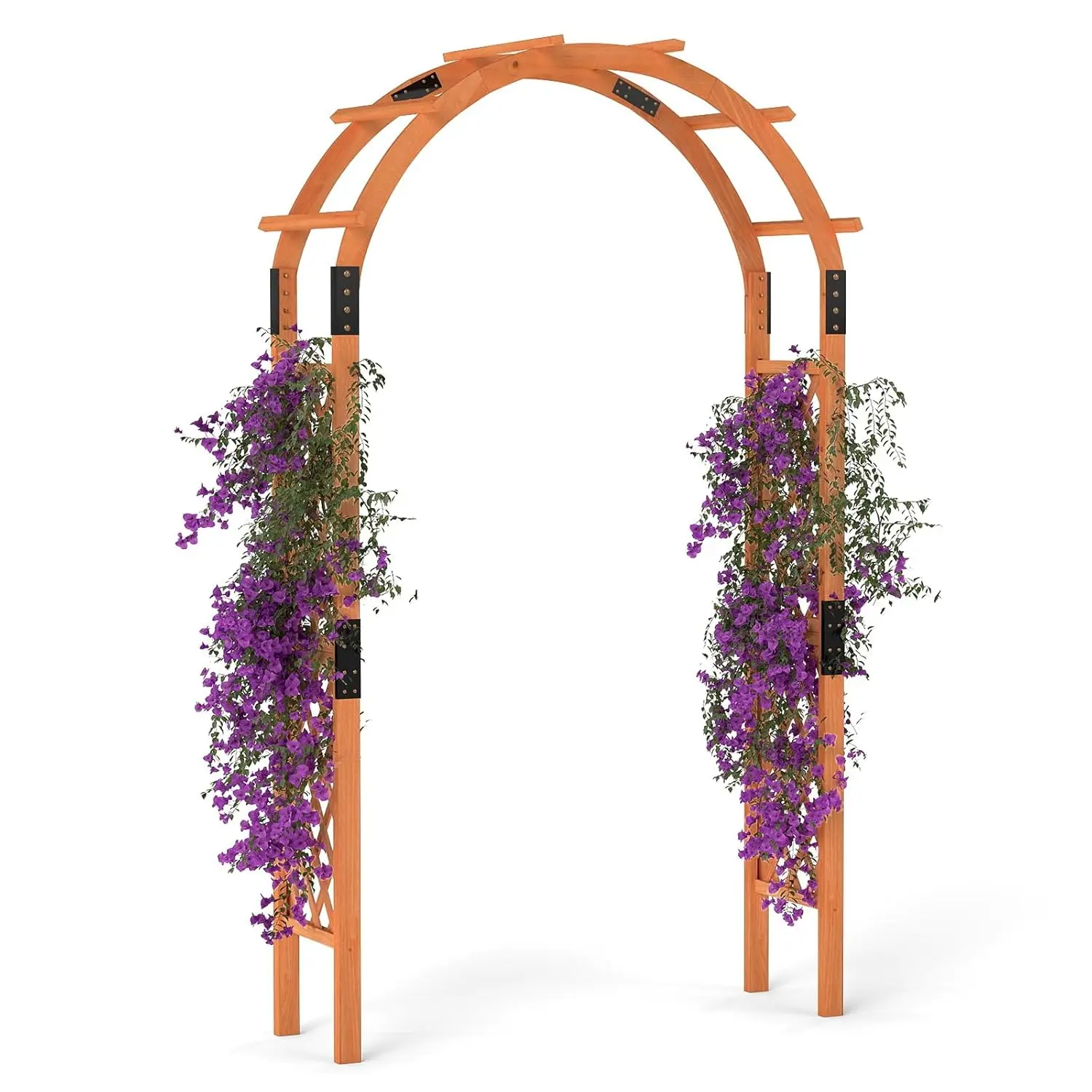 

7.7FT Wooden Garden Arbor Pergola Trellis for Climbing Plants Wedding Ceremony Patio Lawn Decoration, Customized