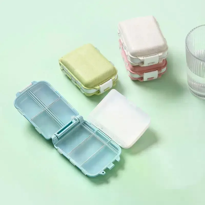 Three-layer Folding Portable Mini Medicine Storage Box Large Capacity Dispensing Organizer