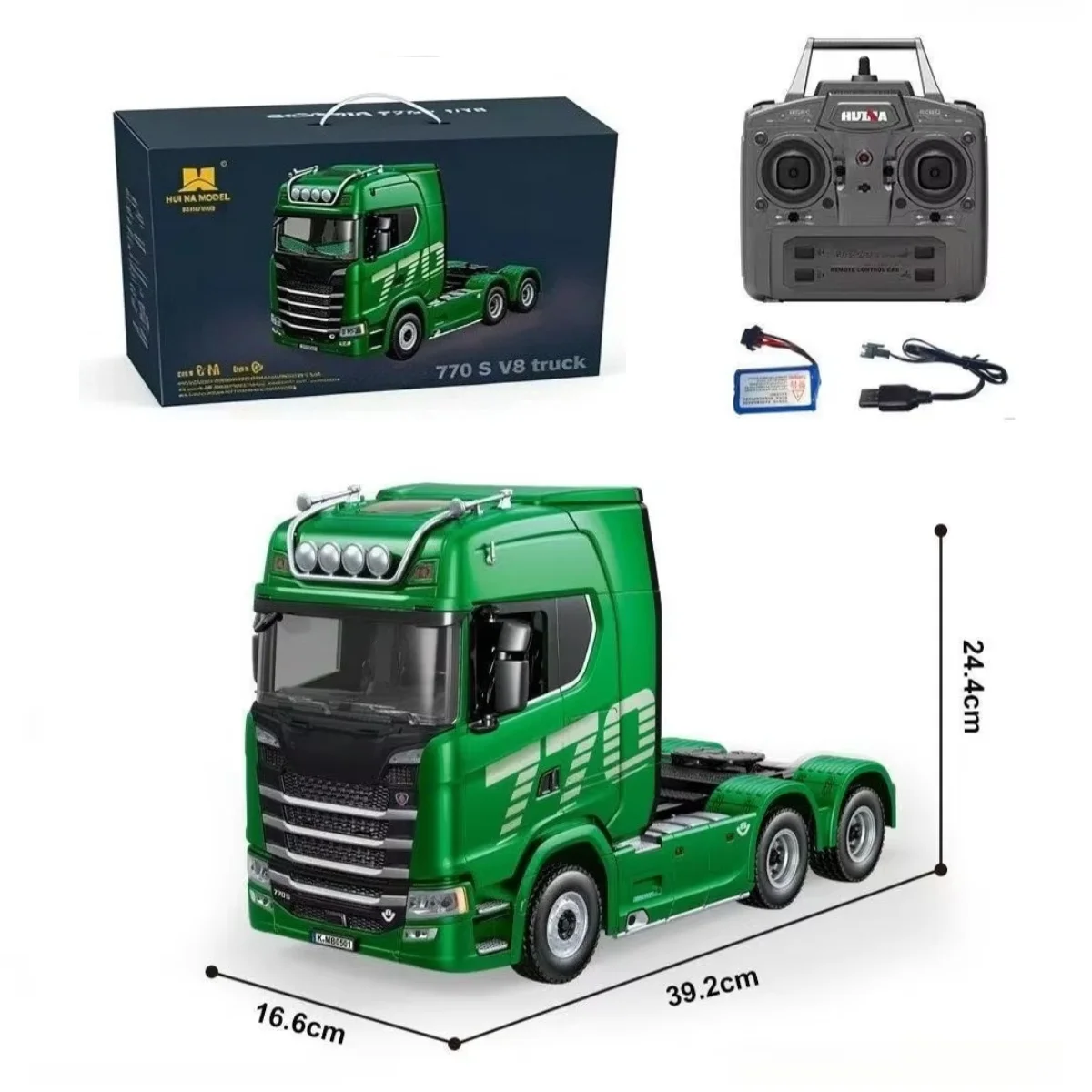 1/18 Huina 1509 RC Semi-kipper Elektrische Heftruck voor RC Trekker 1501 Achterlicht Steunpoot Zonder Geluidssysteem Model