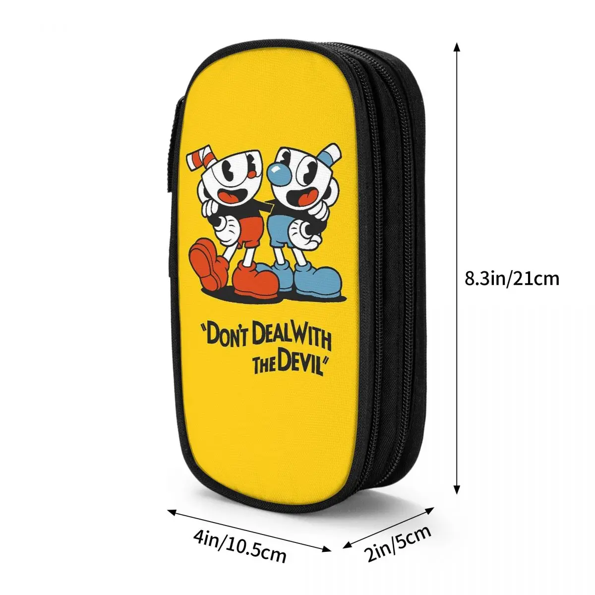 Imagem -06 - Cuphead Jogo Lápis Cases Criativo Caneta Caixa Bolsas Crianças Grande Armazenamento Material Escolar Presentes Lápis Bolsa