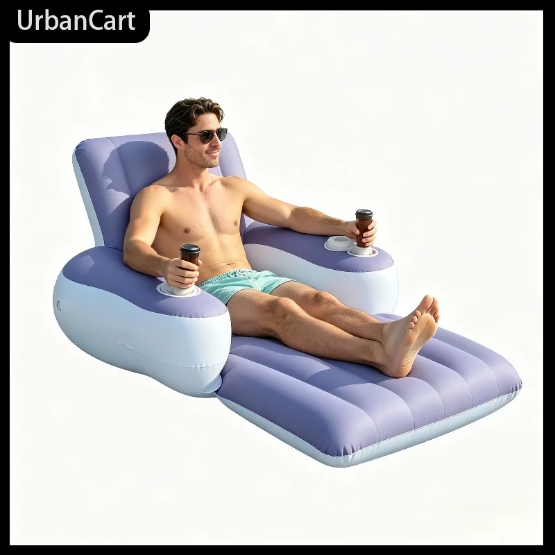 Adult Inflatable Water Lounge Float With Electric Thruster Kit Pool Water‑Playing Inflatable Recliner Floating Mat Summer Water